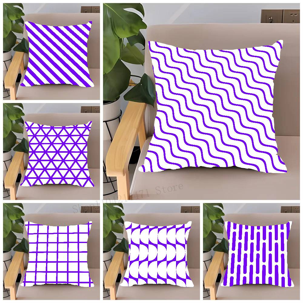 Home Lines Textiles - Soft Purple Lines Pillow Case Home