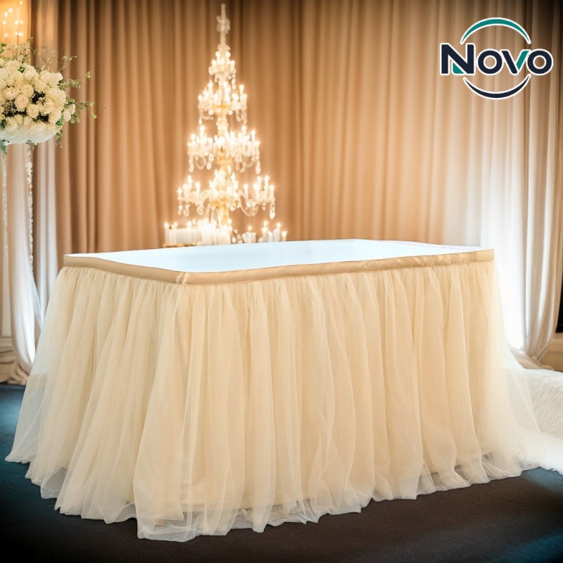 Home Textiles News - Tulle Table Skirt Tutu Ruffle Tablecloth