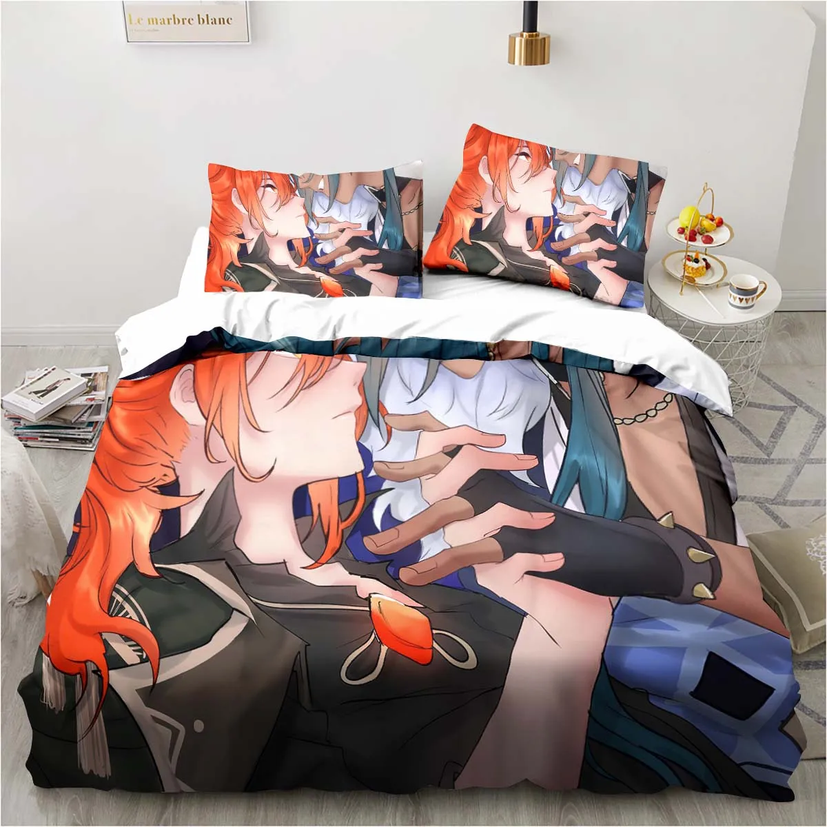 Cartoon Anime Genshin Impact G - Linen Duvet Cover review and price