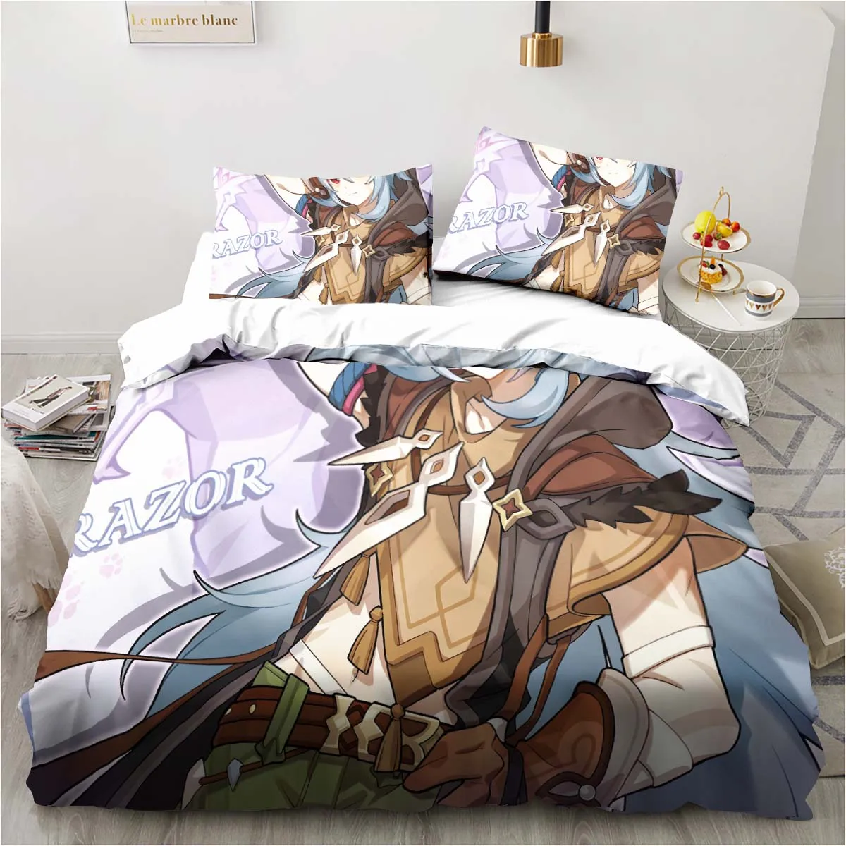 Cartoon Anime Genshin Impact G - Linen Duvet Cover review and price