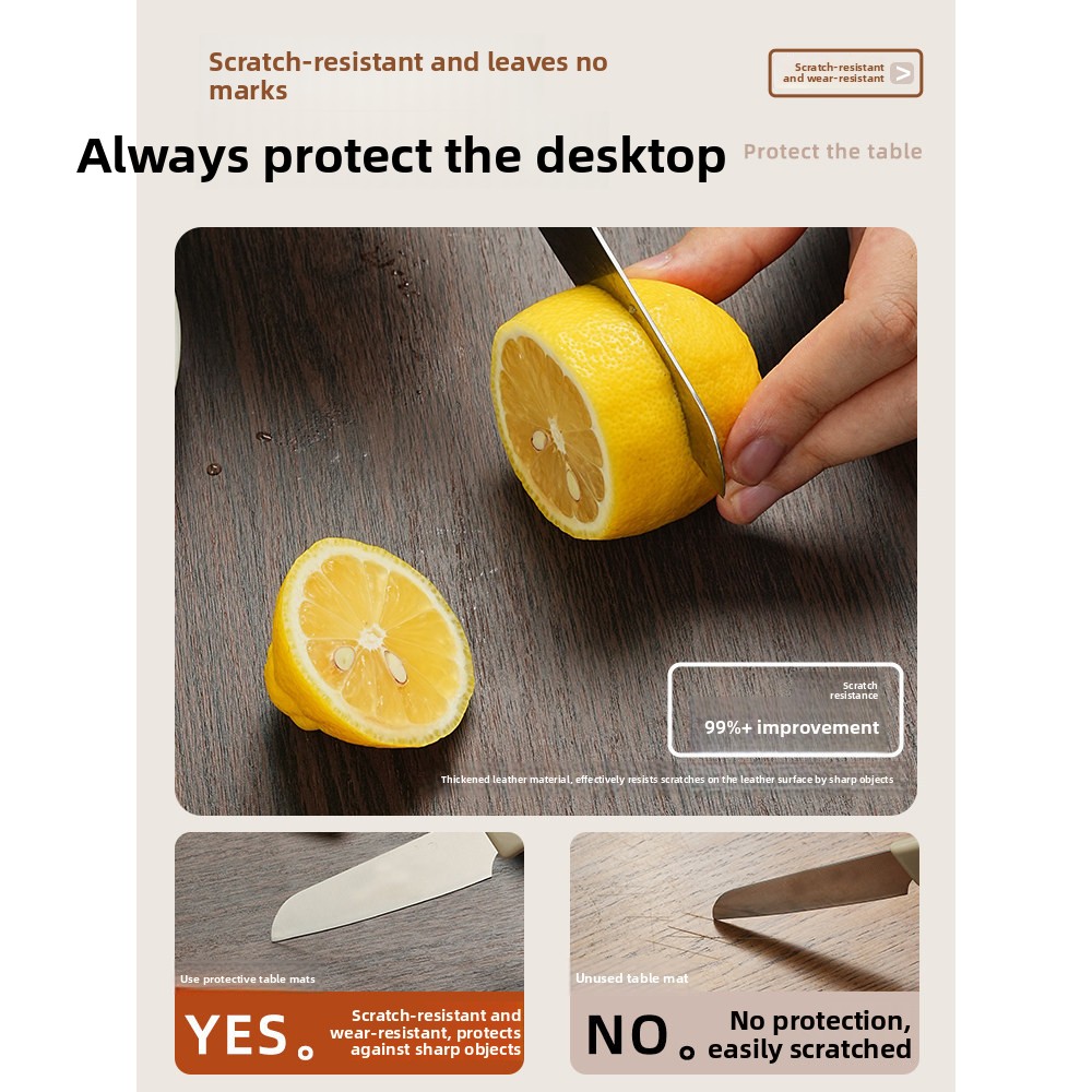 Faux Wood Grain Leather Table  - Home Textiles News review and price