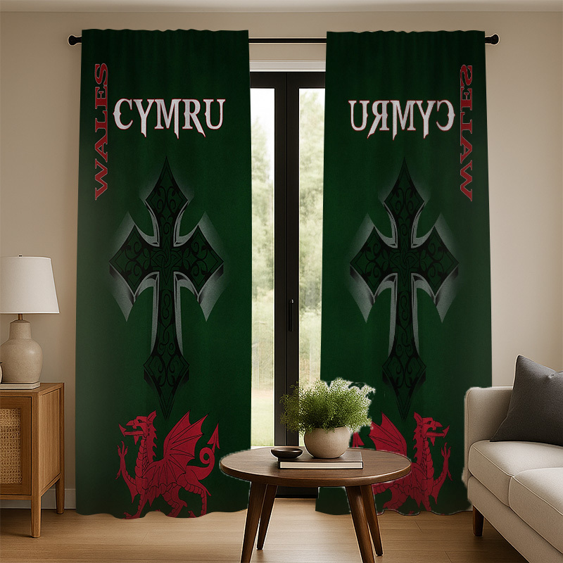 Welsh Dragon Curtain Cymru Cel - Home Textiles Uk review and price
