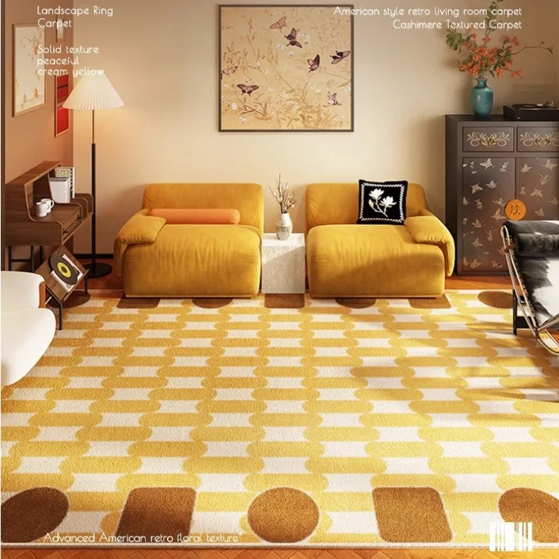 Plaid Retro Carpet Living Room - Home Lines Textiles review and price