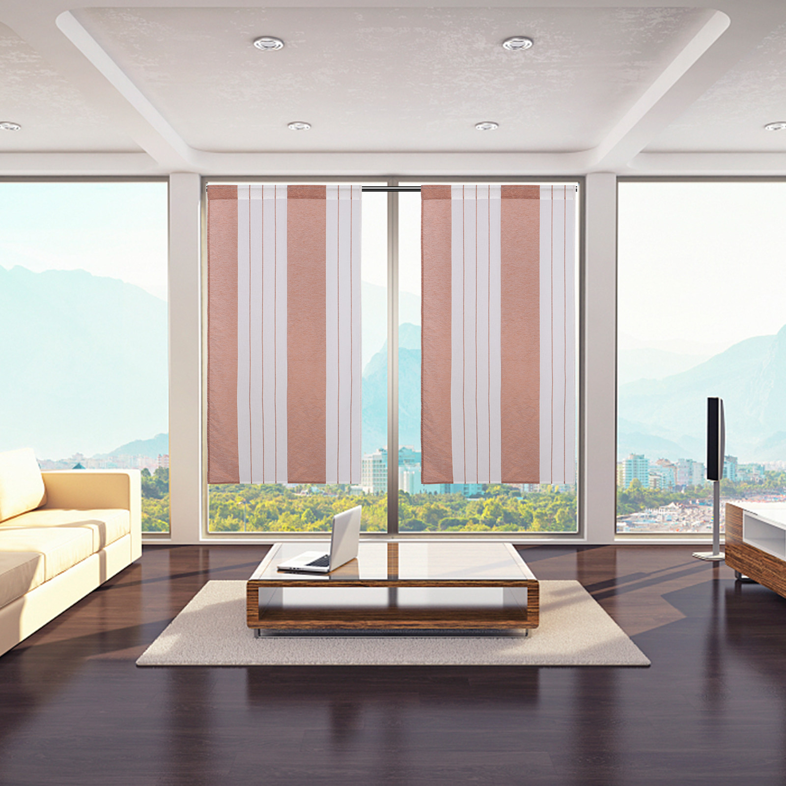 Multicolor Striped Voile Curta - Curtain Sheer Voile review and price