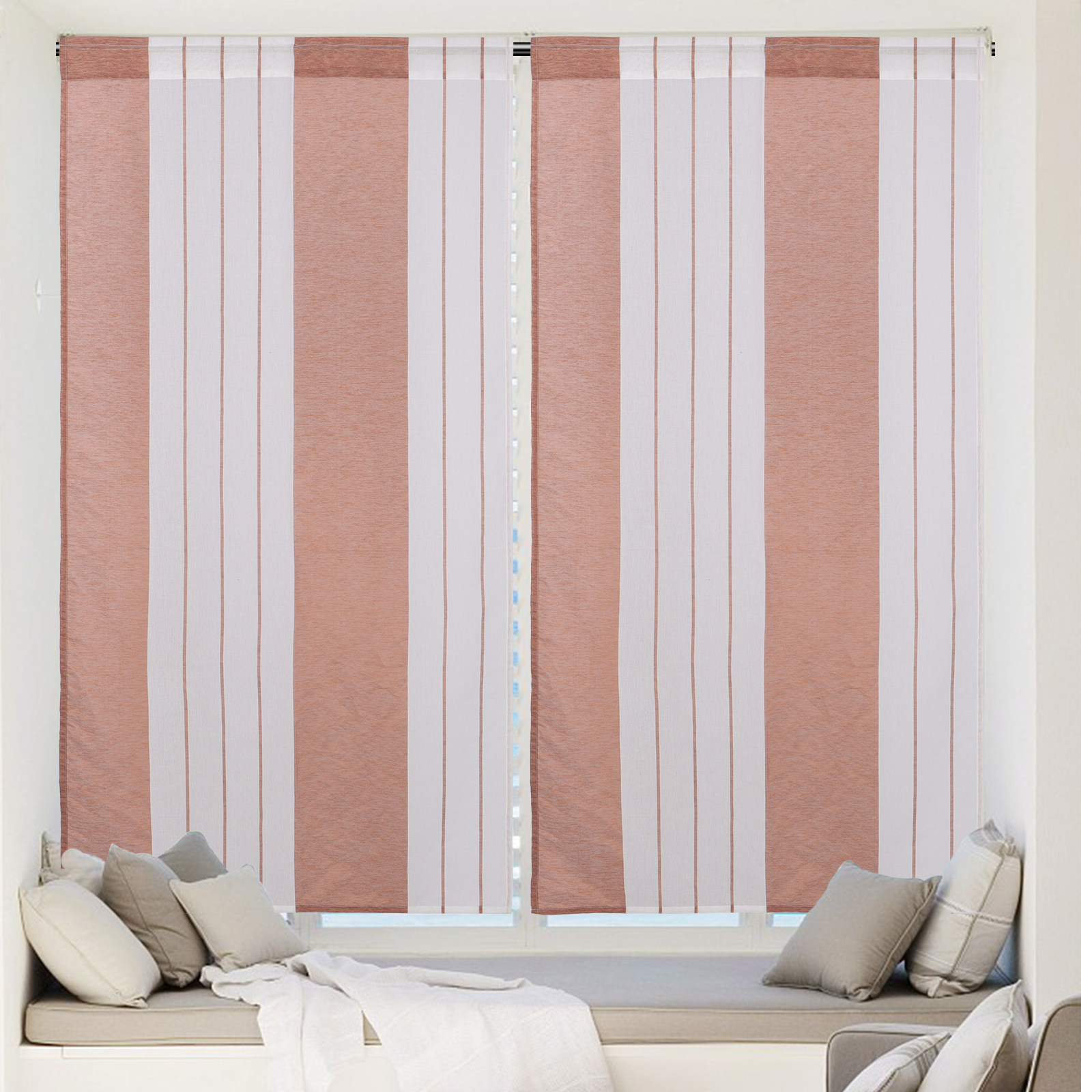 Multicolor Striped Voile Curta - Curtain Sheer Voile review and price