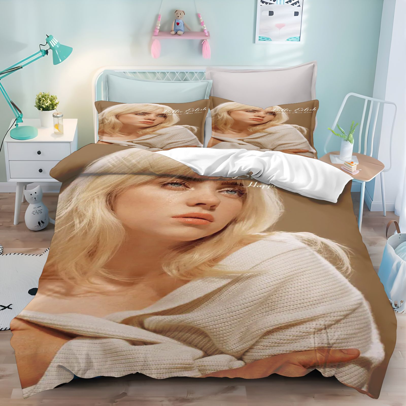 Billie Eilish Bedding Set 3D P - Linen Duvet Cover review and price