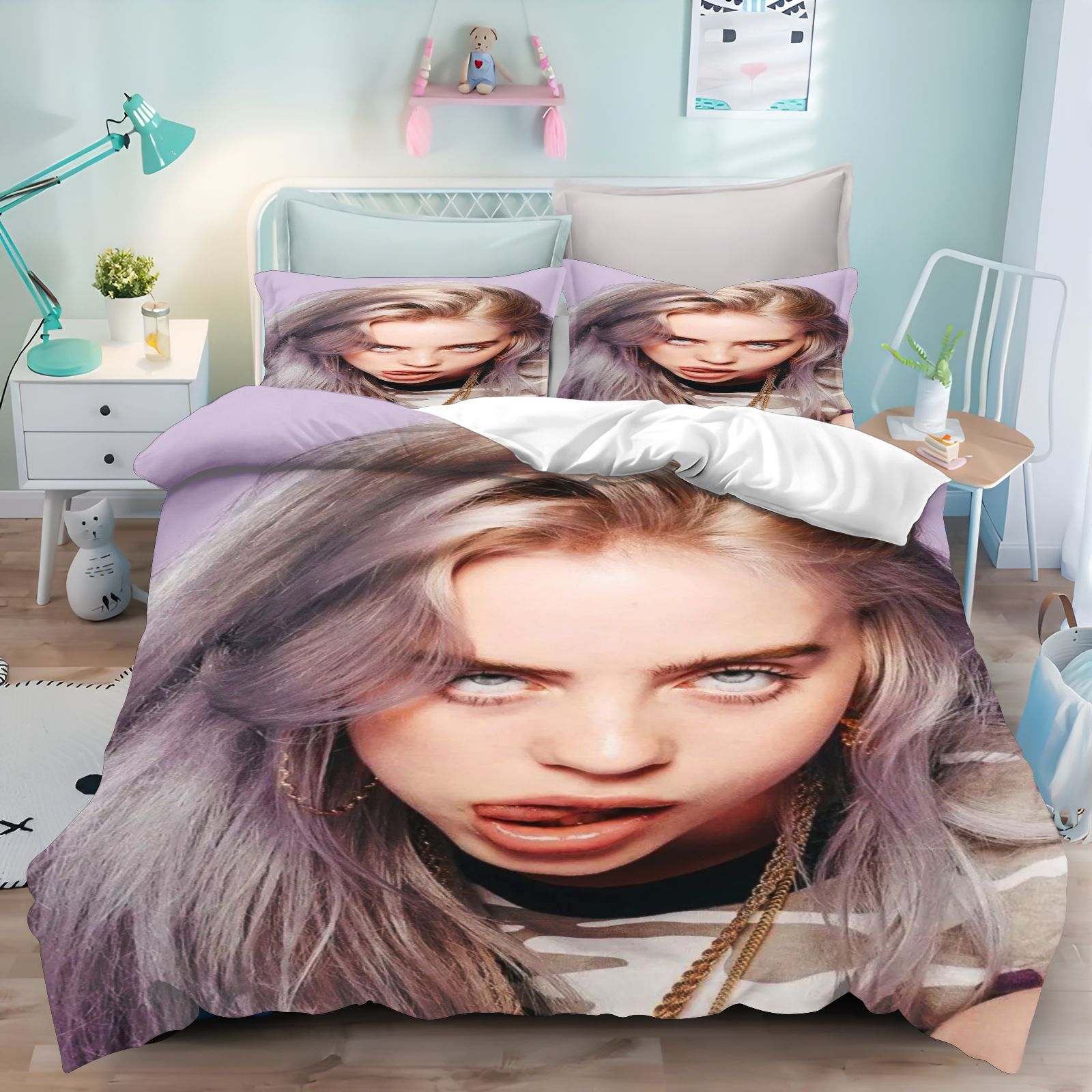 Billie Eilish Bedding Set 3D P - Linen Duvet Cover review and price