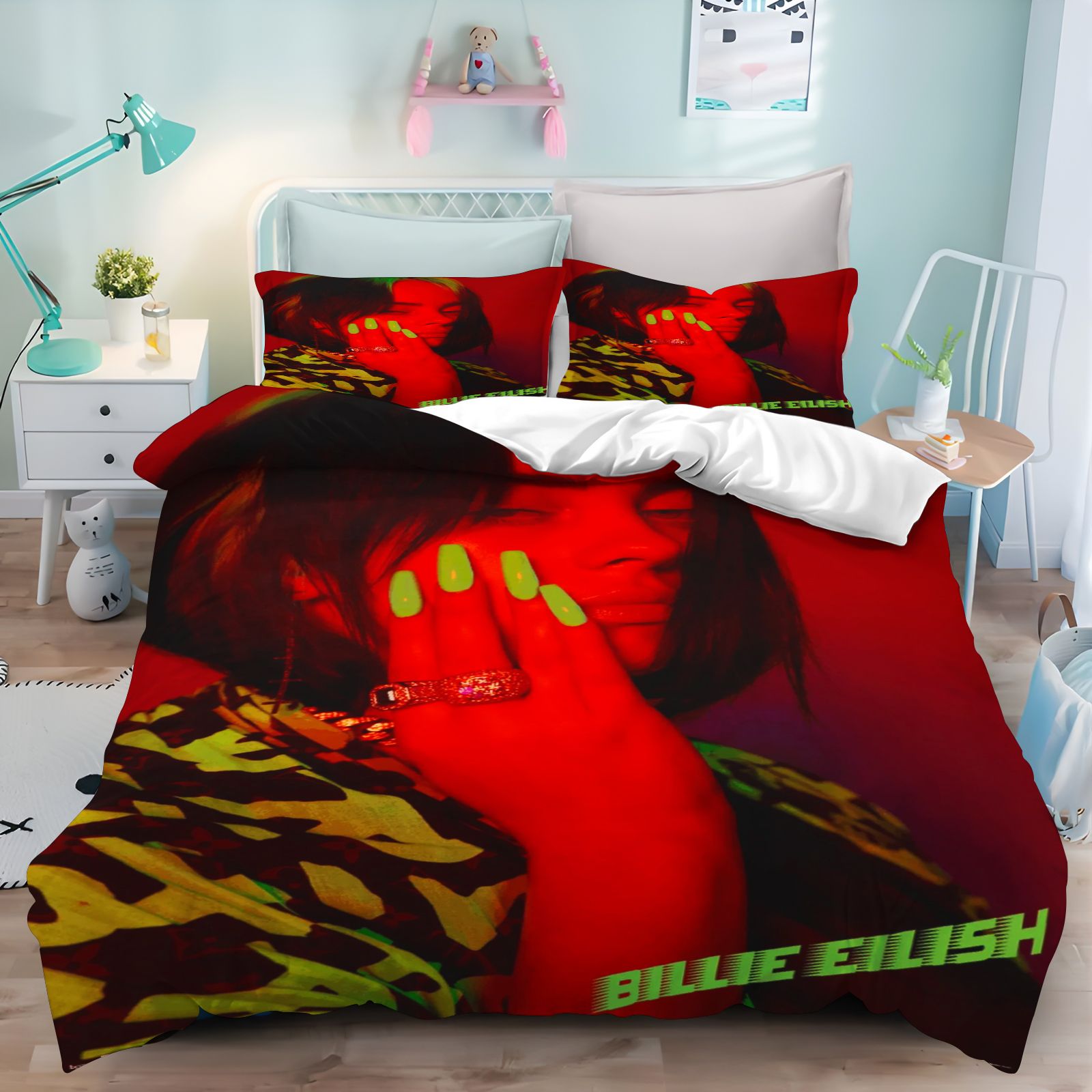 Billie Eilish Bedding Set 3D P - Linen Duvet Cover review and price