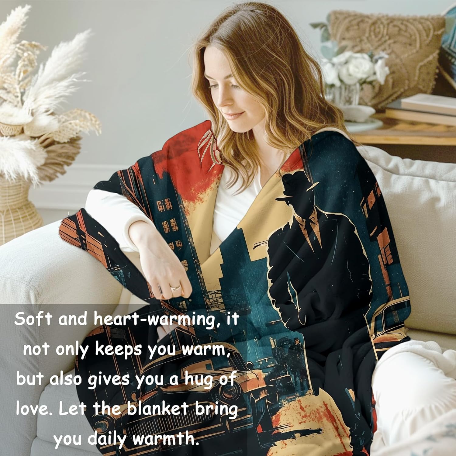 Noir Detective Blanket Gifts f - Home Textiles Usa review and price