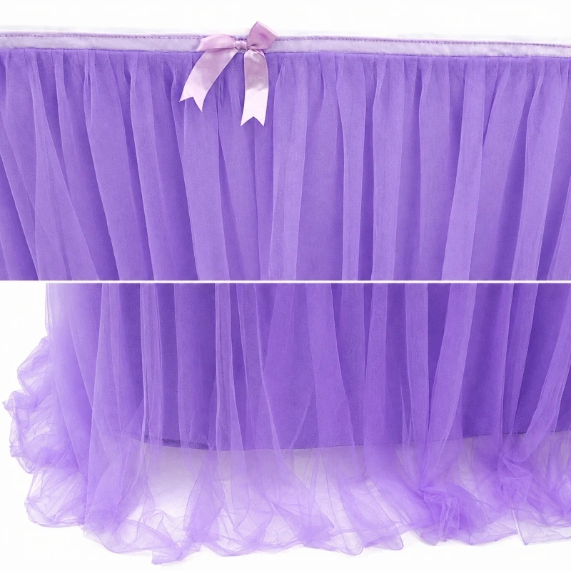 Tulle Table Skirt Tutu Ruffle  - Home Textiles News review and price