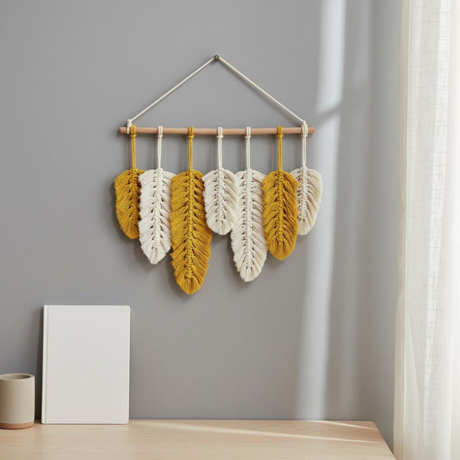 Macrame Feather Wall Hanging H - Home Textiles Usa review and price