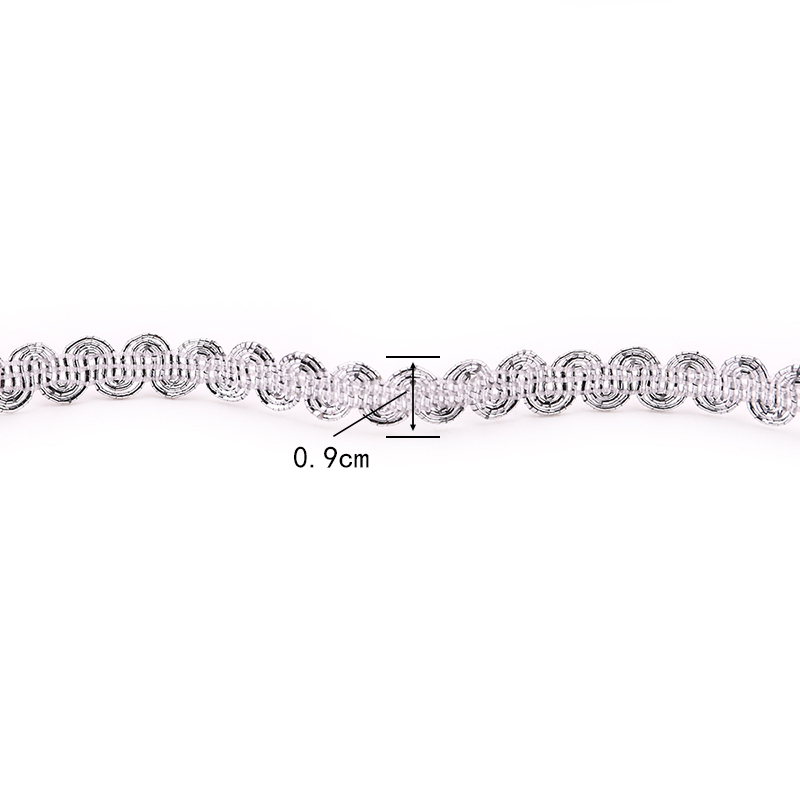 2Yards 0.9cm Golden Silver Wav - Home Lines Textiles review and price