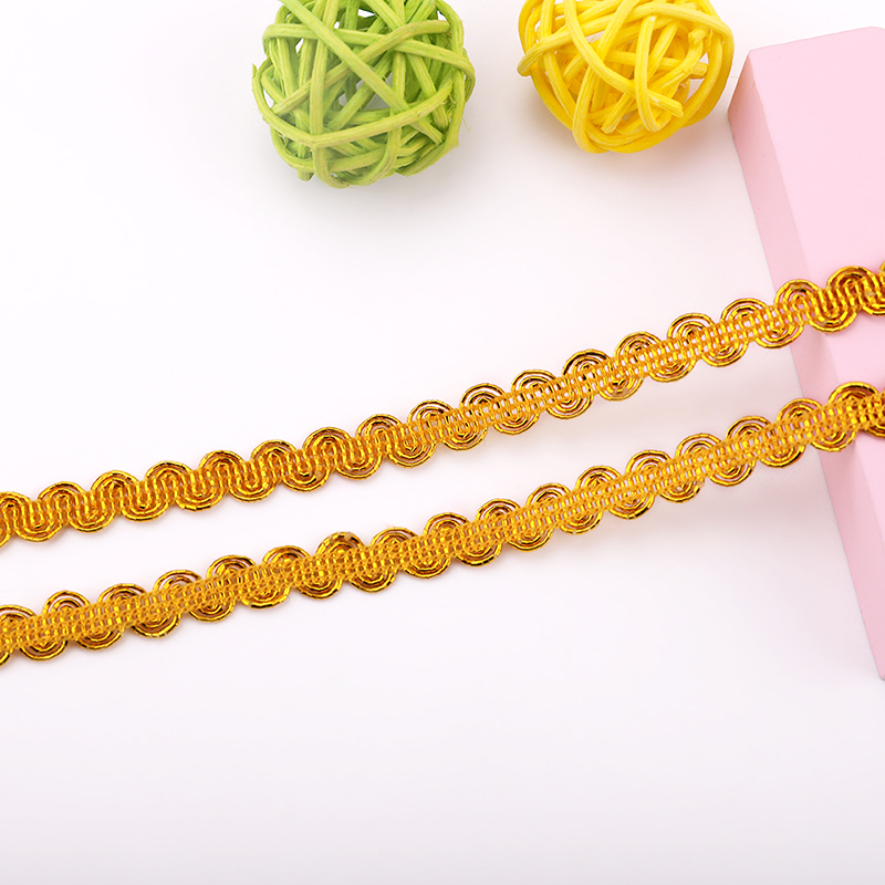 2Yards 0.9cm Golden Silver Wav - Home Lines Textiles review and price